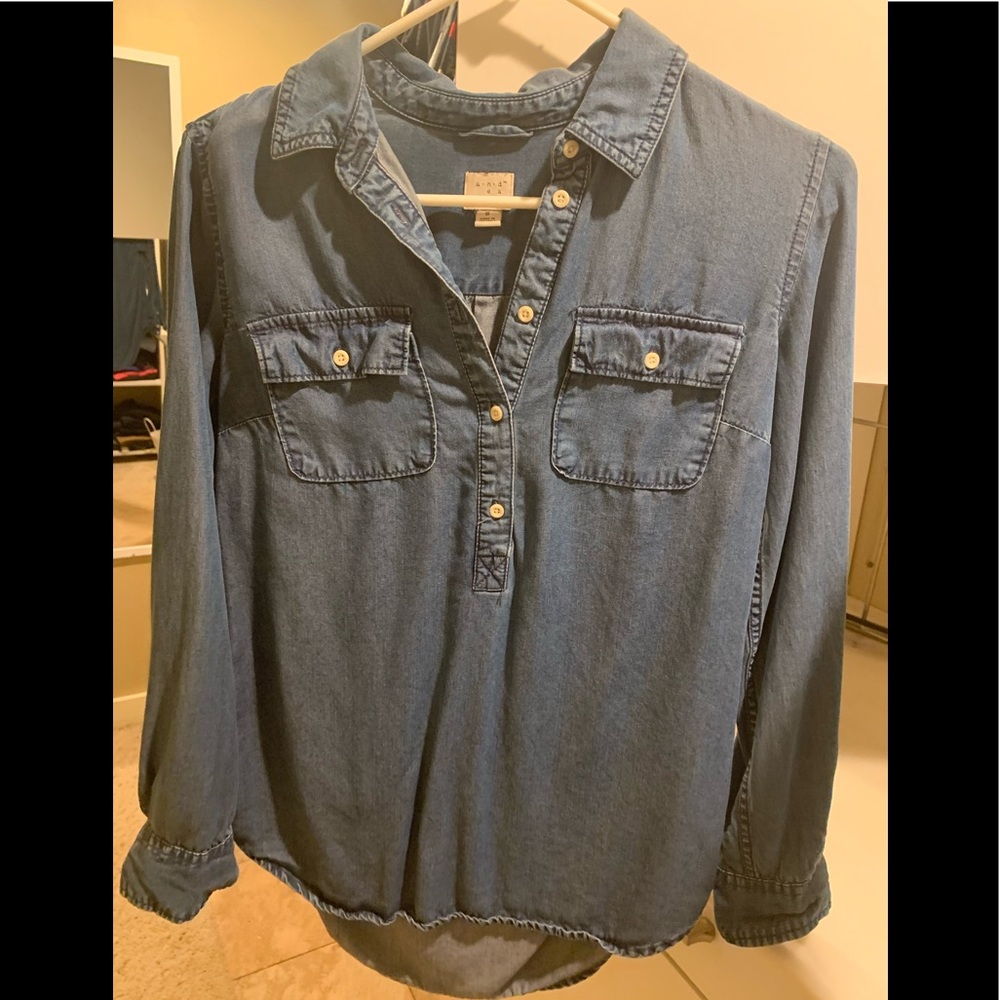 Jean button up shirt